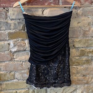 Marciano Strapless Formal black lace top